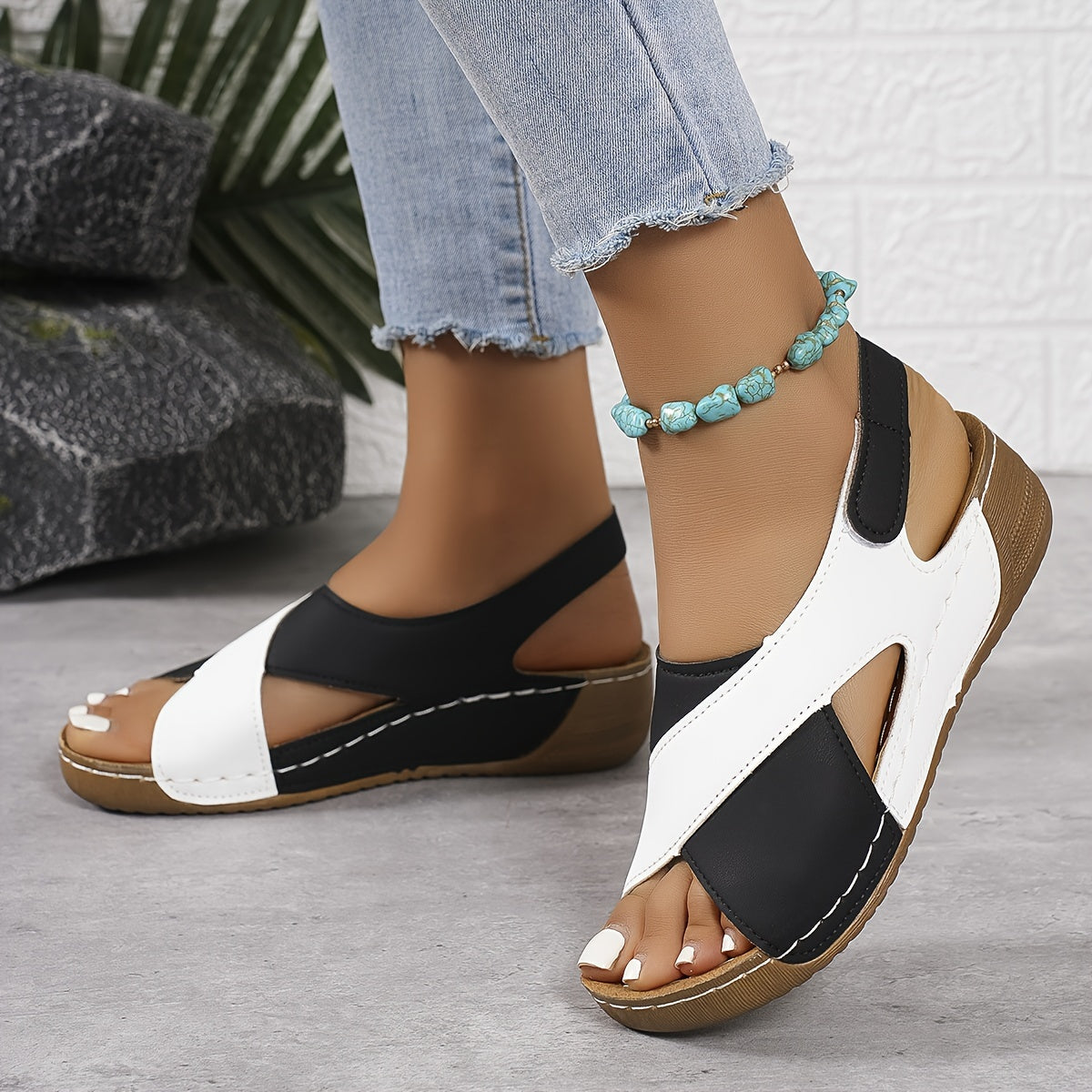 Damen Komfort-Sandalen für Alltag und Freizeit – Orthopädische, Bequeme Sommerschuhe mit Klettverschluss