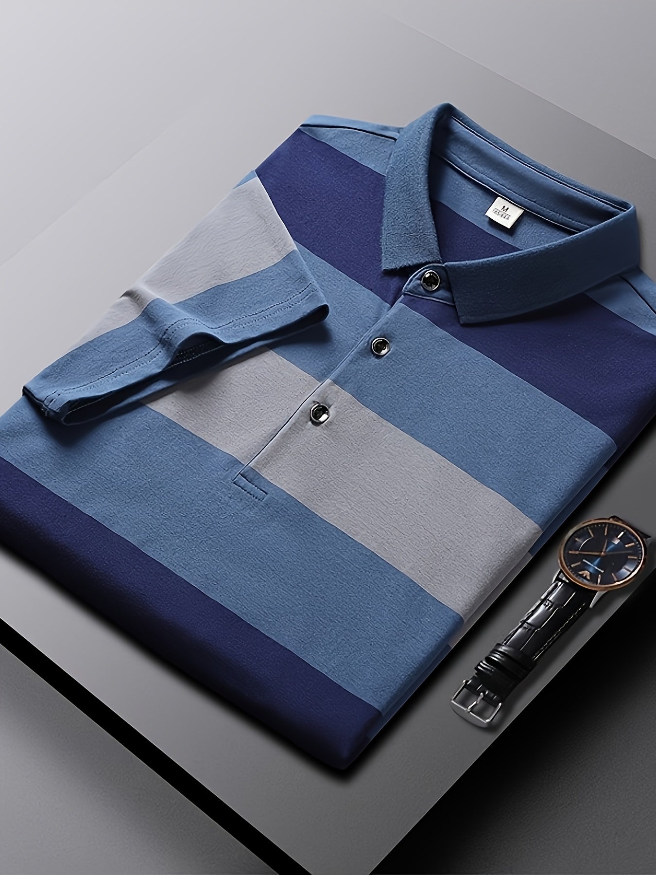 Herren Polohemd im modernen Streifen-Design – Stilvolles Freizeit- und Business-Casual Basic