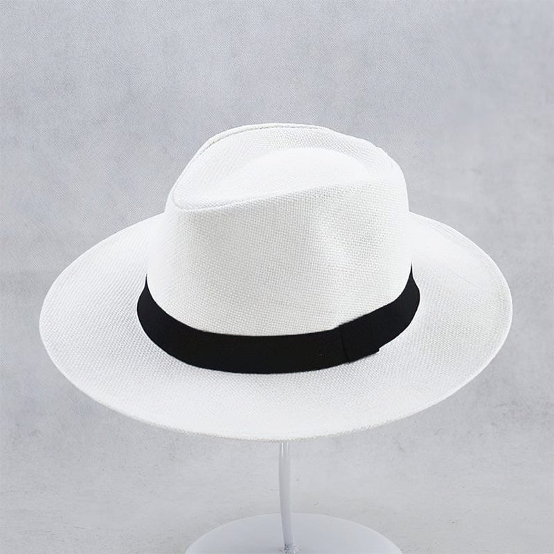 Unisex Fedora Hut aus gewebtem Material mit schwarzem Band, verschiedene Farben