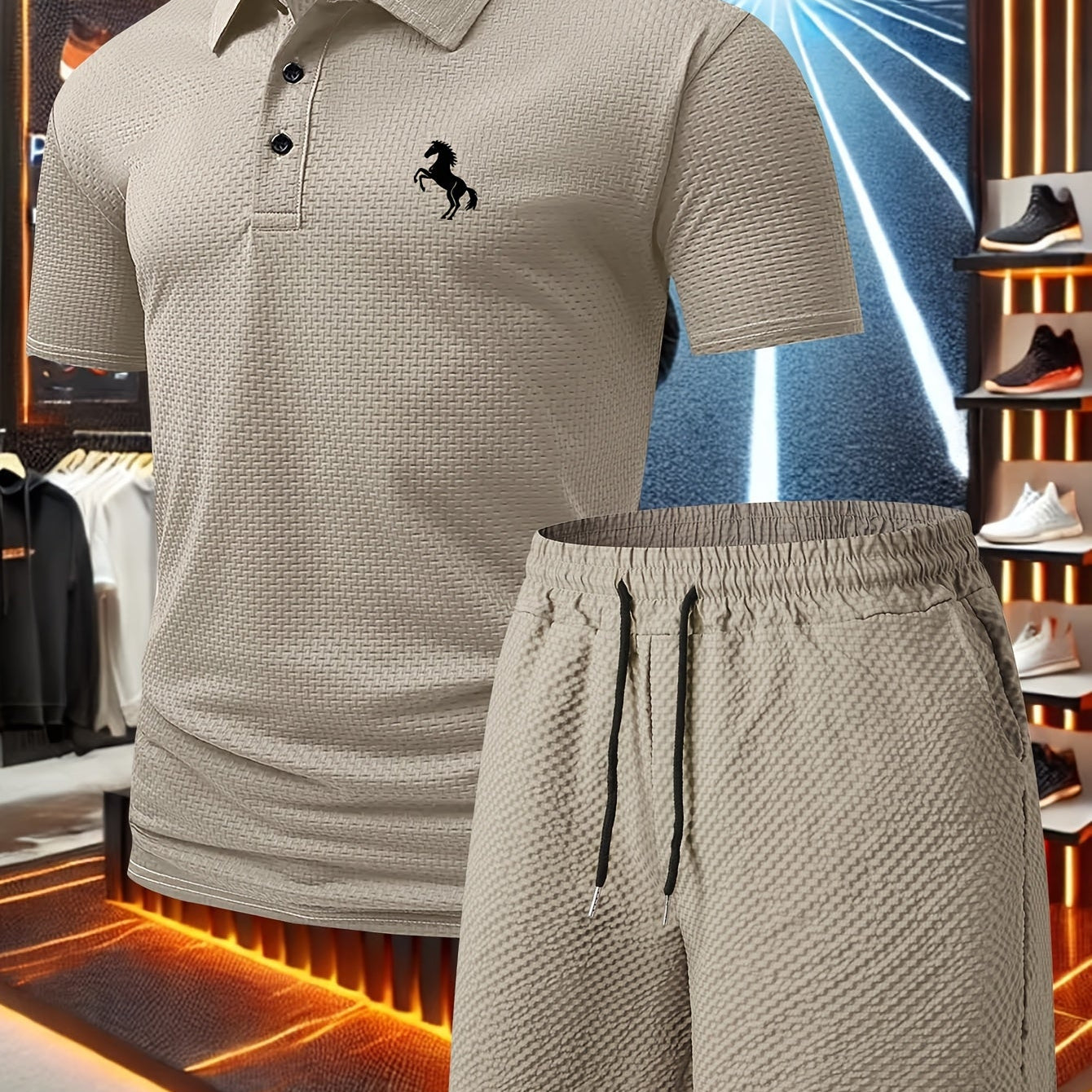 Herren Polo Set mit Shorts – Elegantes Freizeit-Outfit für Alltag und sportliche Aktivitäten