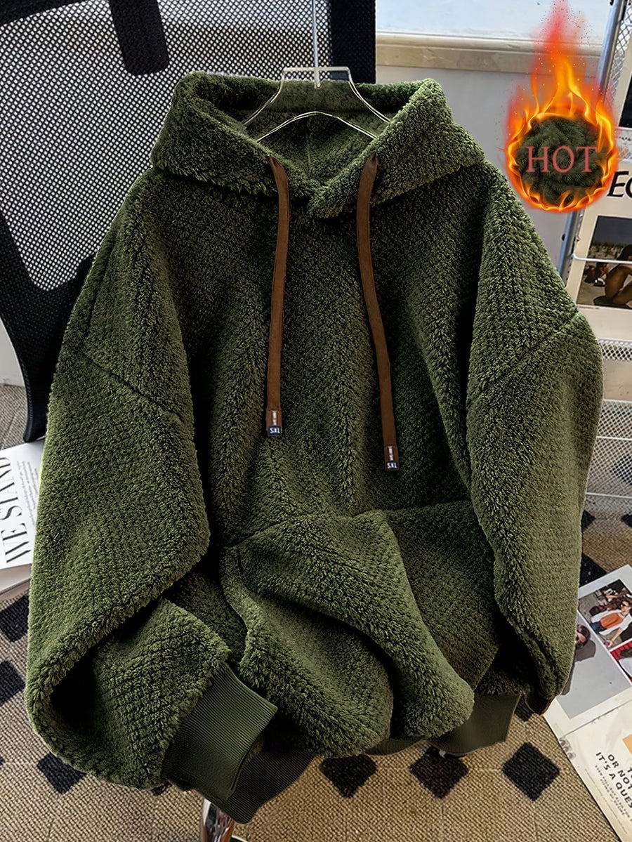 Teddy-Fleece Hoodie für Damen mit Kapuze und Kängurutasche