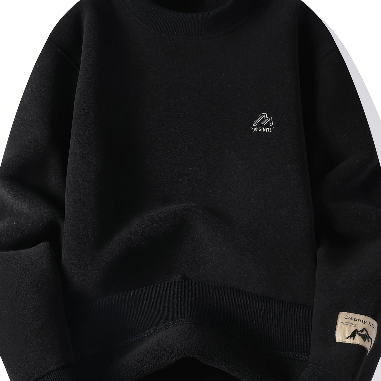Unisex Winter Sweatshirt gefüttert Rundhalsausschnitt Pullover