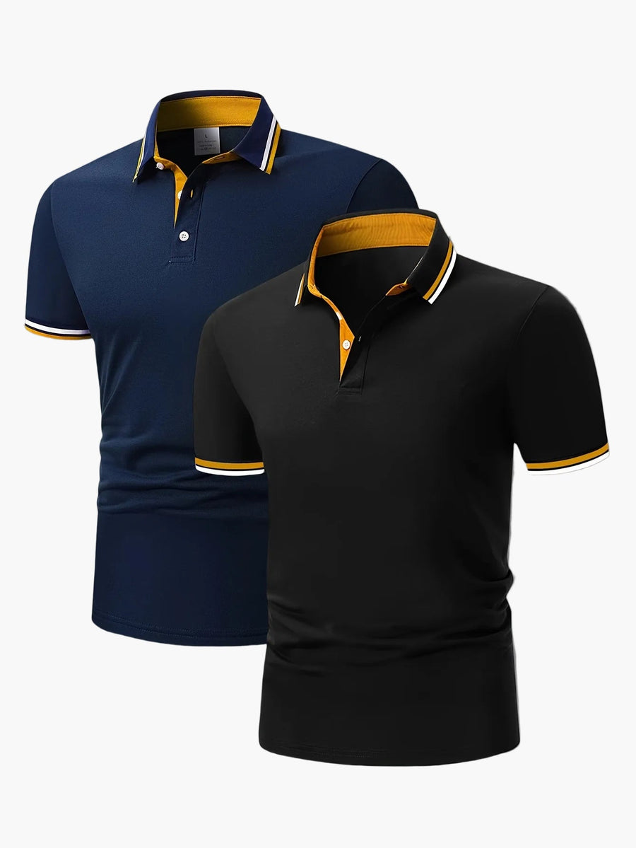 Herren Polo Shirt Set – Klassischer Freizeitstil für Alltag & Büro, 2er-Pack