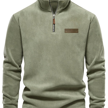 Herren Quarter-Zip Pullover – Moderner Freizeitstil mit Stehkragen und dezentem Logo