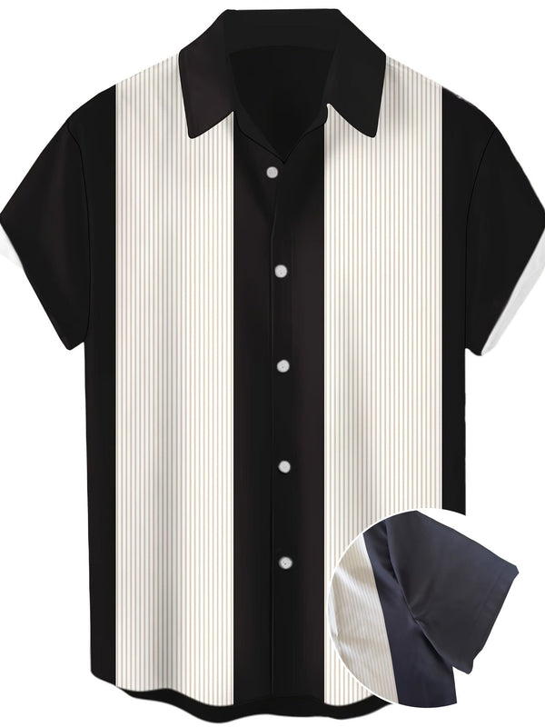 Herren Bowlinghemd im Retro-Stil – Kurzarm Freizeithemd für Alltag & Sommer