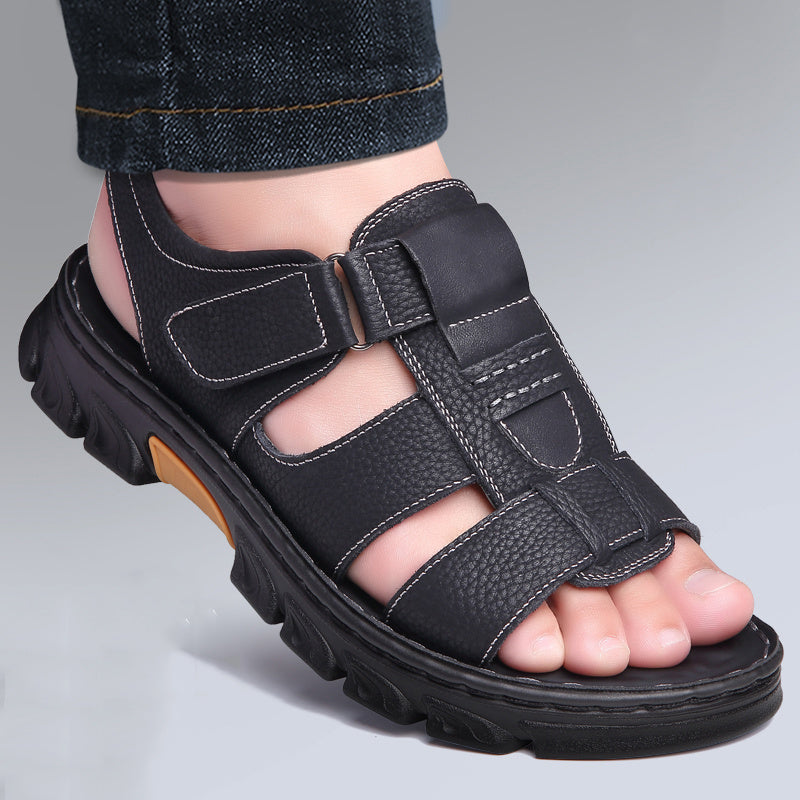 Herren Outdoor Komfortsandalen – Freizeit und Urlaub, Bequeme Gehsandalen mit Klettverschluss