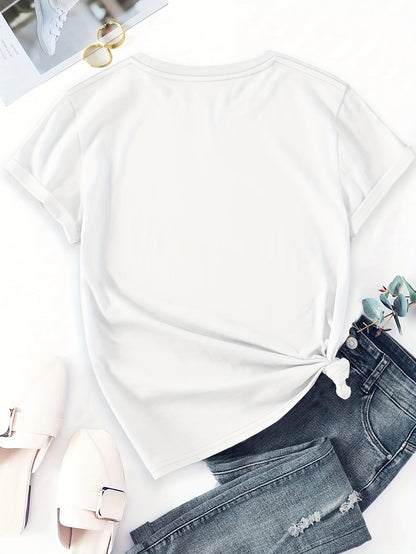 Damen Basic T-Shirt im Casual-Stil für Alltag und Freizeit