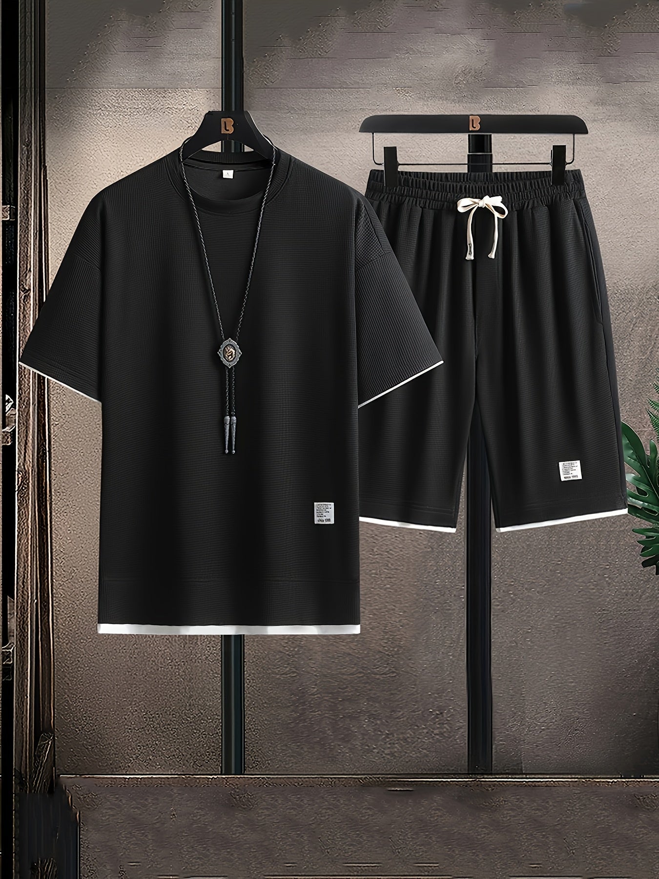Herren Freizeit Outfit Set – Modernes T-Shirt und Shorts für Alltag & Sport