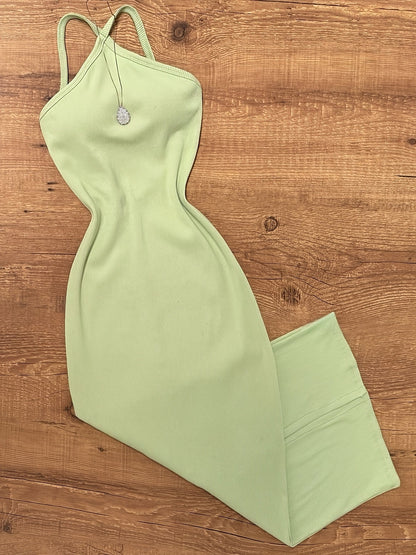Damen Bodycon Midi Kleid mit Halterneck und modernem Schnitt – Elegantes Freizeit- und Ausgehkleid