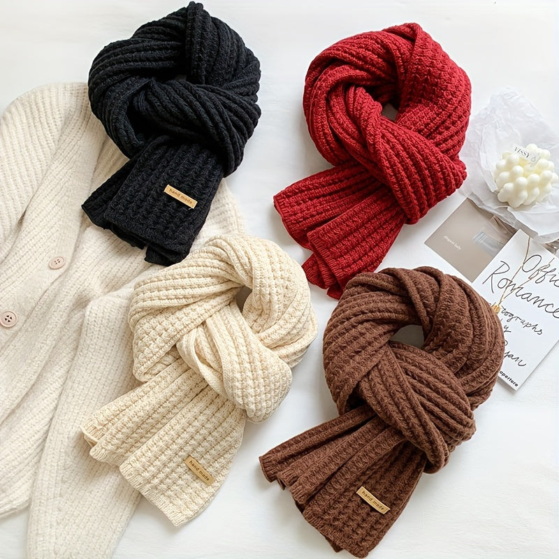Unisex Winter Strickschal Gerippt Weich Warm Winter Accessoire in verschiedenen Farben