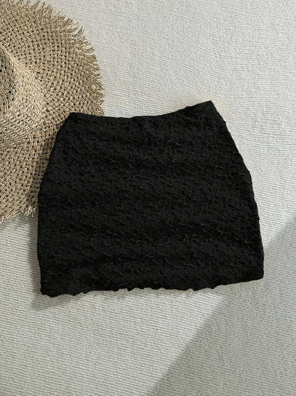 Damen Mini Beachrock mit Seestern-Details und strukturierter Optik – Perfekt für den Strandurlaub