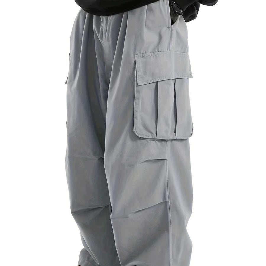 Herren Baggy Cargo Hosen Streetwear mit weitem Bein und großen Taschen