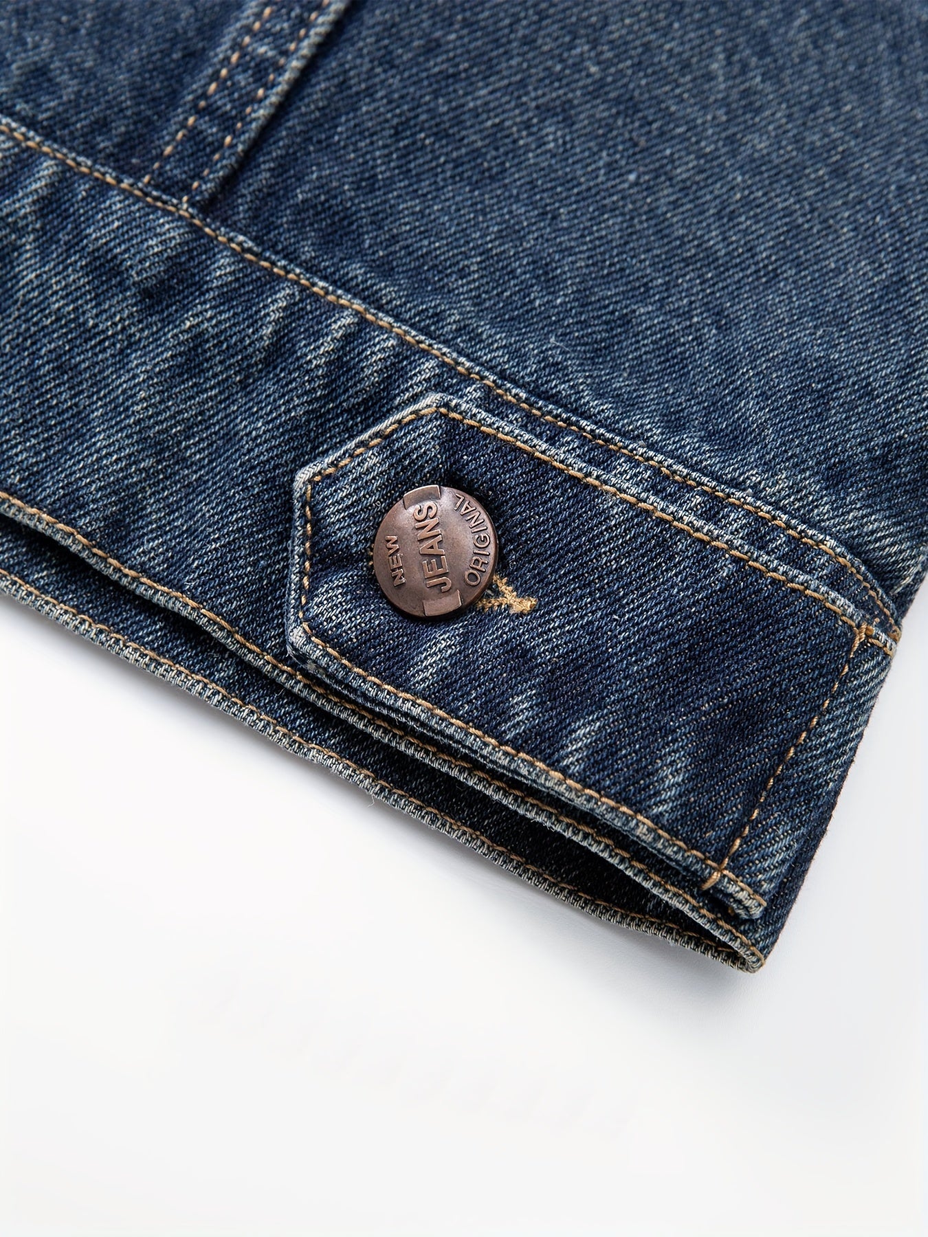 Jeansweste ärmellos in Used-Optik mit Fransen