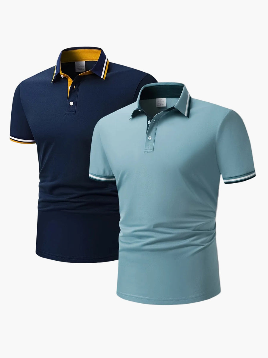 Herren Polo Shirt Set – Klassischer Freizeitstil für Alltag & Büro, 2er-Pack