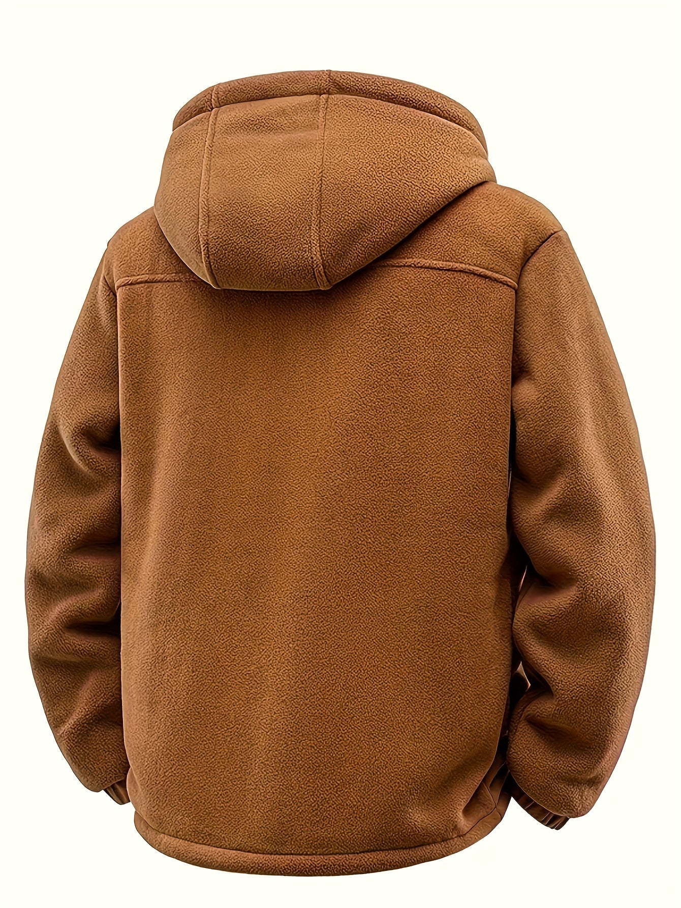 Herren Gefütterte Kapuzenjacke aus Fleece mit Reißverschluss