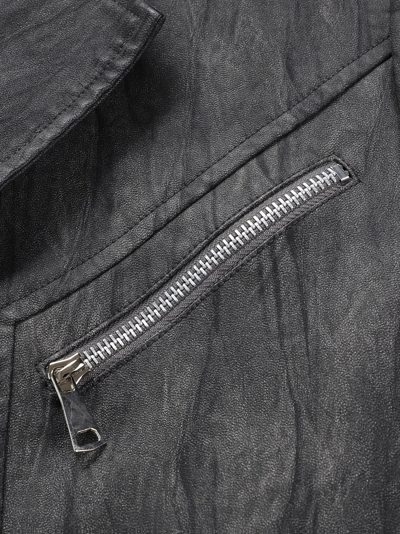 Herren Sakko Jacke mit Reißverschluss-Details und Knöpfen