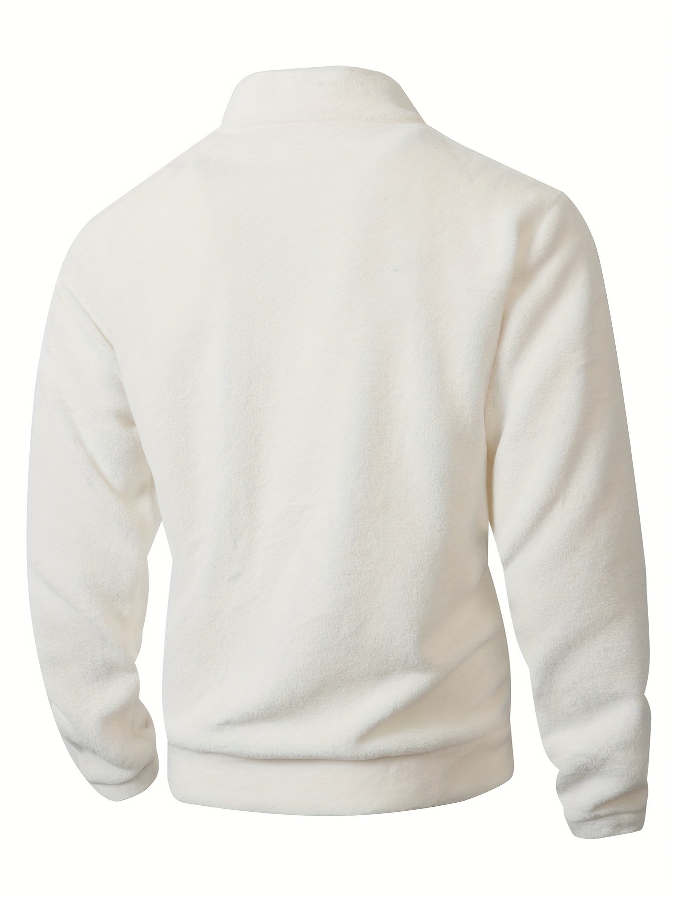 Fleece Pullover Herren mit Reißverschluss und Bauchtasche Stehkragen