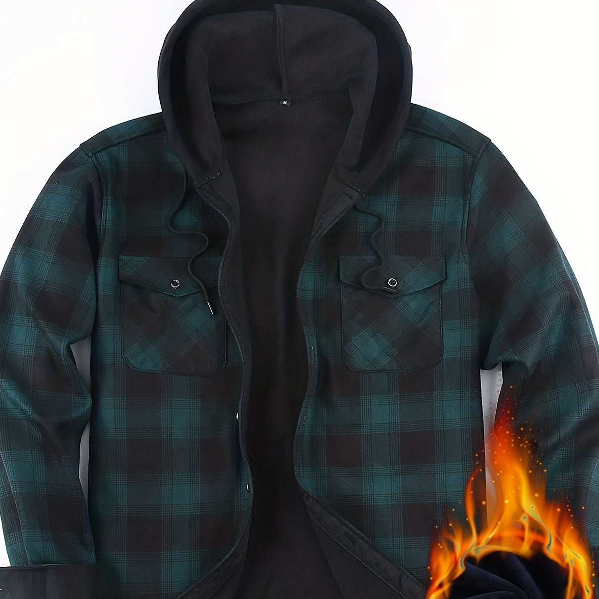 Herren Karo Hemdjacke mit Kapuze – Wärmende Freizeitmode für Outdoor und Alltag