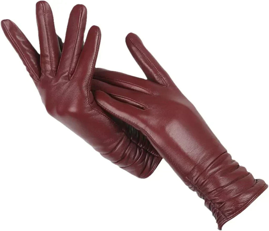 Unisex Winterhandschuhe aus weichem Material mit gerafftem Bund