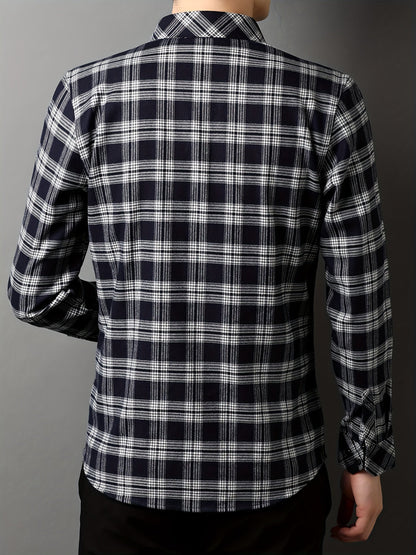 Herren Karohemd Modern Fit – Elegantes Business und Freizeit Hemd