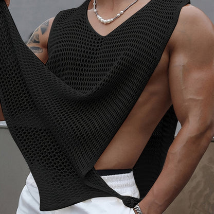 Herren Mesh Tank Top mit offenen Seiten – Moderner Streetstyle Look
