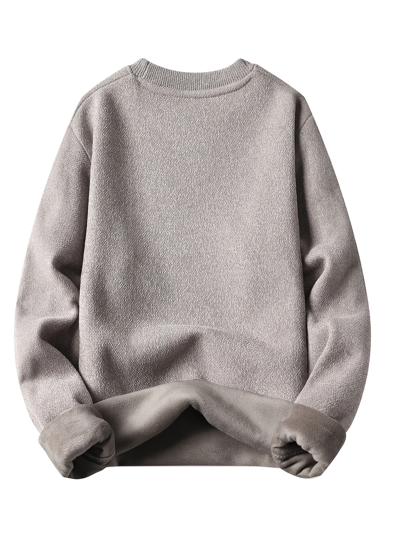 Unisex Langarm Sweatshirt Pullover mit Rundhalsausschnitt und Innenfutter