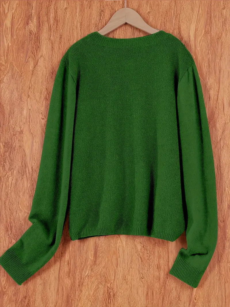 Dames gebreid vest met knoopsluiting en zakken in verschillende kleuren