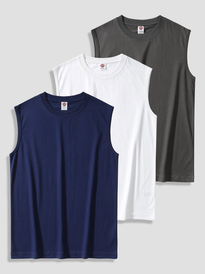 Herren Muskelshirt 3er-Pack – Ärmellose Fitness Tanktops für Sport und Freizeit