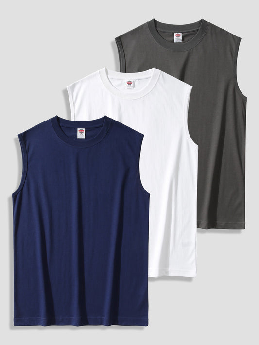 Herren Muskelshirt 3er-Pack – Ärmellose Fitness Tanktops für Sport und Freizeit