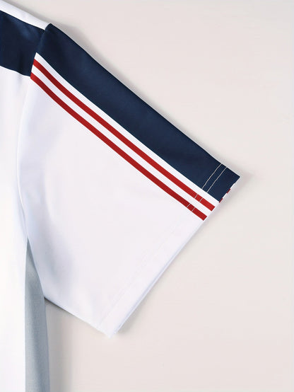 Herren Retro-Fußballtrikot im Streetwear-Design – Sportliches Poloshirt mit Vereinslogo