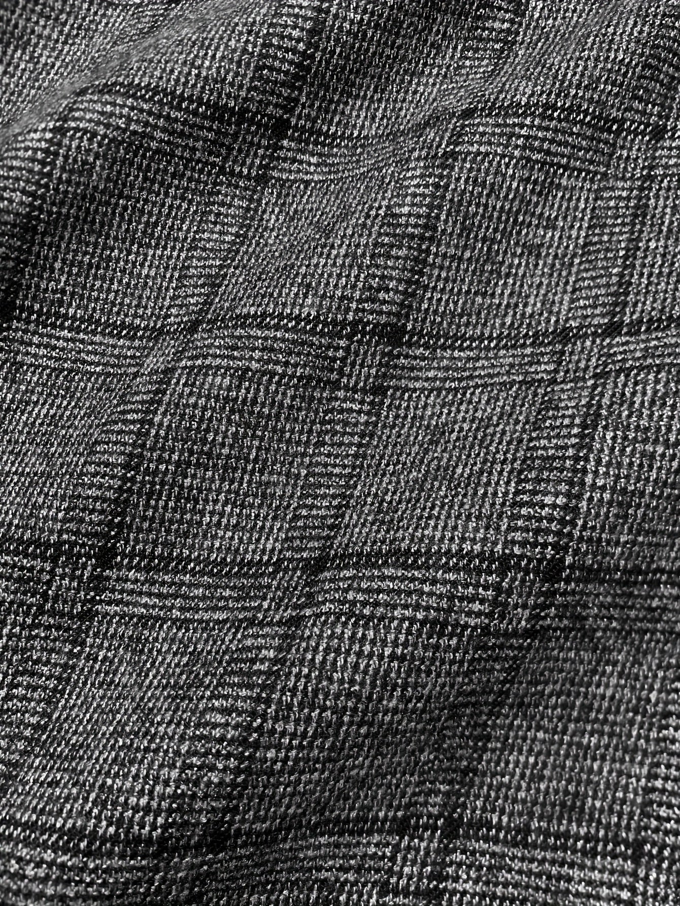 Herren Hose im Hahnentritt-Muster, locker geschnitten, mit Bundfalten