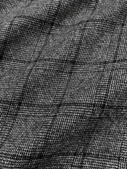 Herren Hose im Hahnentritt-Muster, locker geschnitten, mit Bundfalten