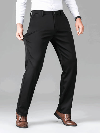 Herren gefütterte Hose Winter Warme Business-Hose mit Fleecefutter