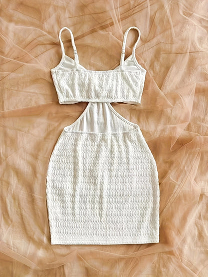Damen Bodycon Minikleid mit Cut-Out und Seestern-Detail – Stilvolles Strand- und Urlaubsoutfit