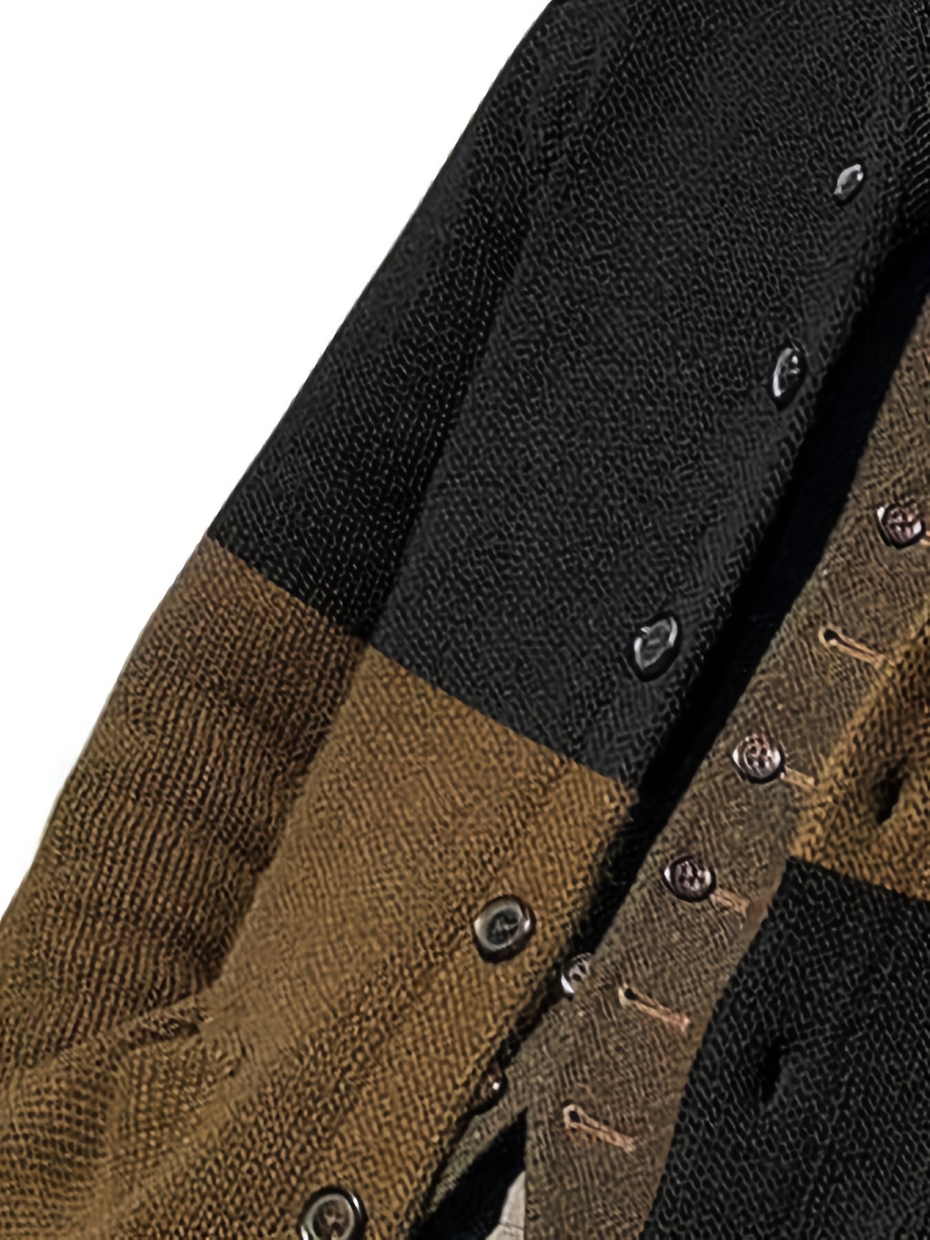 Herren Strickjacke gestreift mit Schalkragen und Knöpfen
