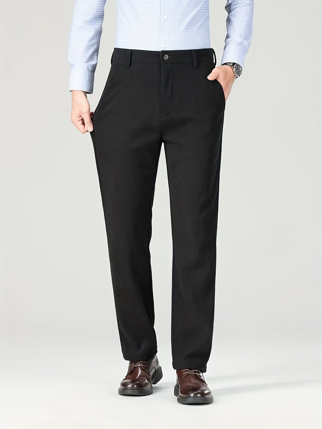 Herren Cordhose Regular Fit – klassische Freizeithose mit feinem Cordmuster