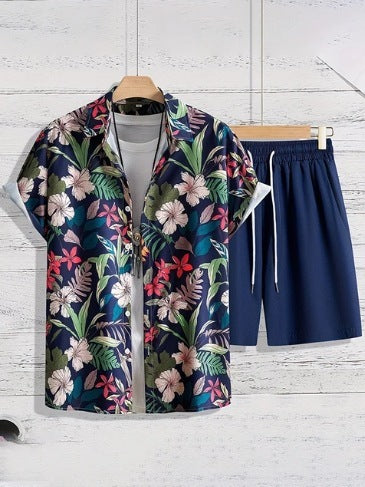 Kirk – Bedrucktes Freizeit Herren-Shirt und Shorts Set
