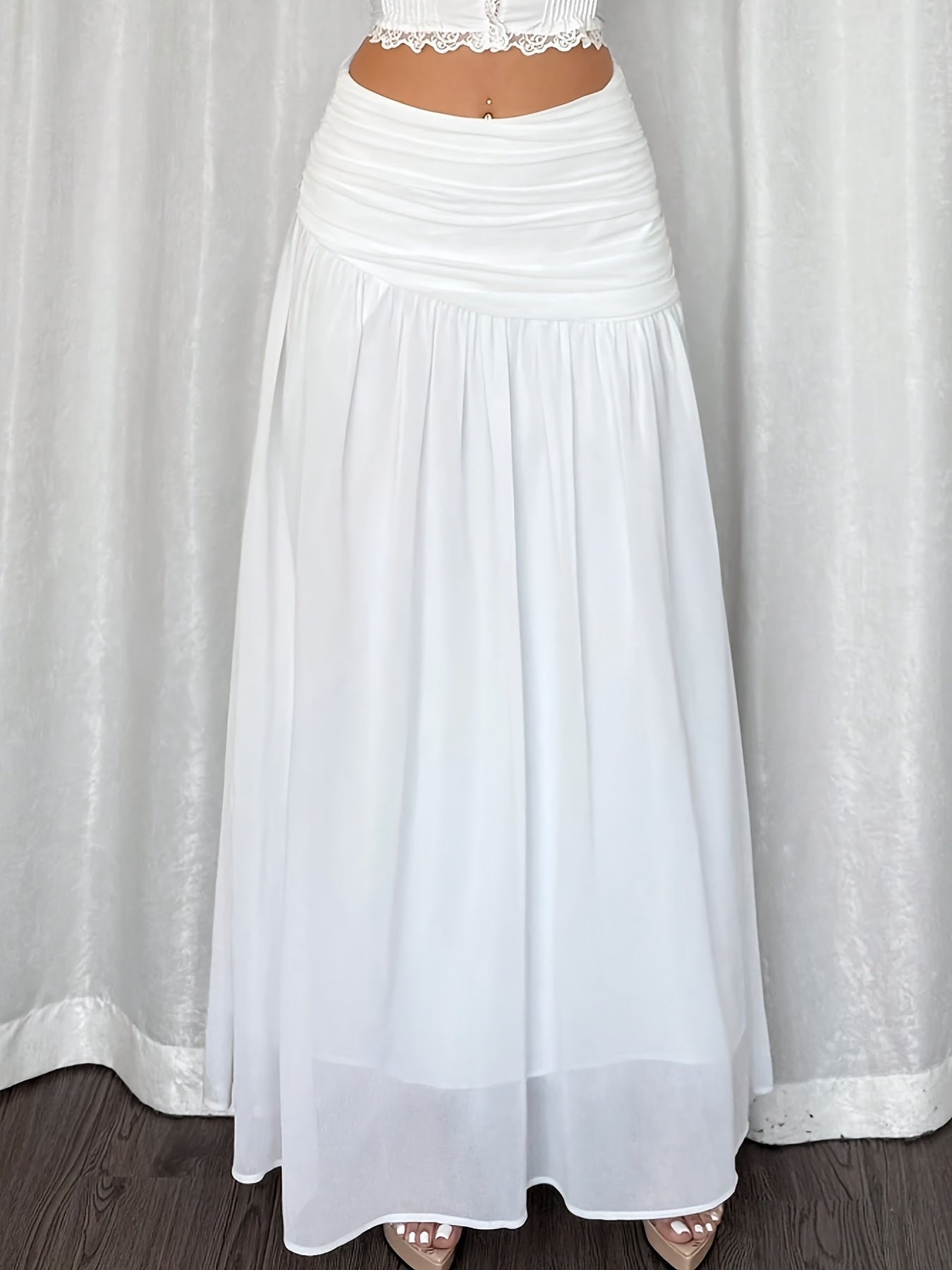 Damen Maxi-Volantrock Elegant Boho Stil – Perfekt für Strand, Urlaub & Sommerabende