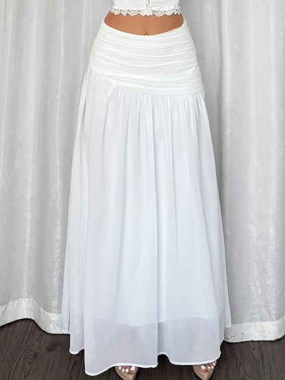 Damen Maxi-Volantrock Elegant Boho Stil – Perfekt für Strand, Urlaub & Sommerabende