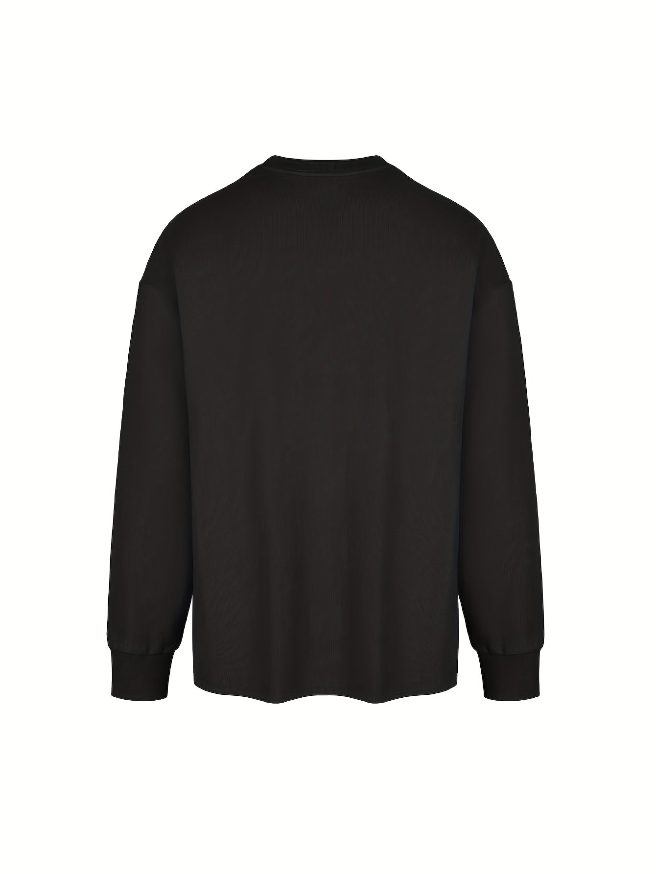 Herren Langarmshirt mit Totenkopf-Druck und Spruch – Rundhals