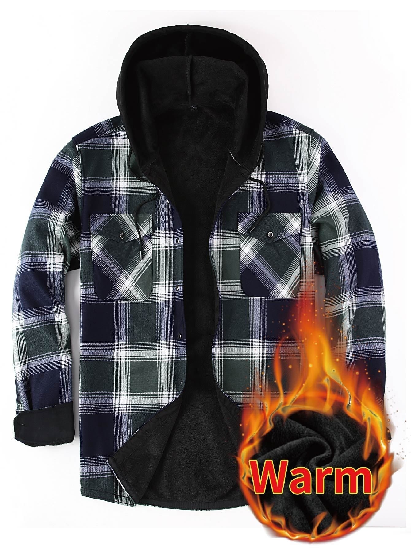 Herren Karo Hemdjacke mit Kapuze – Wärmende Freizeitmode für Outdoor und Alltag