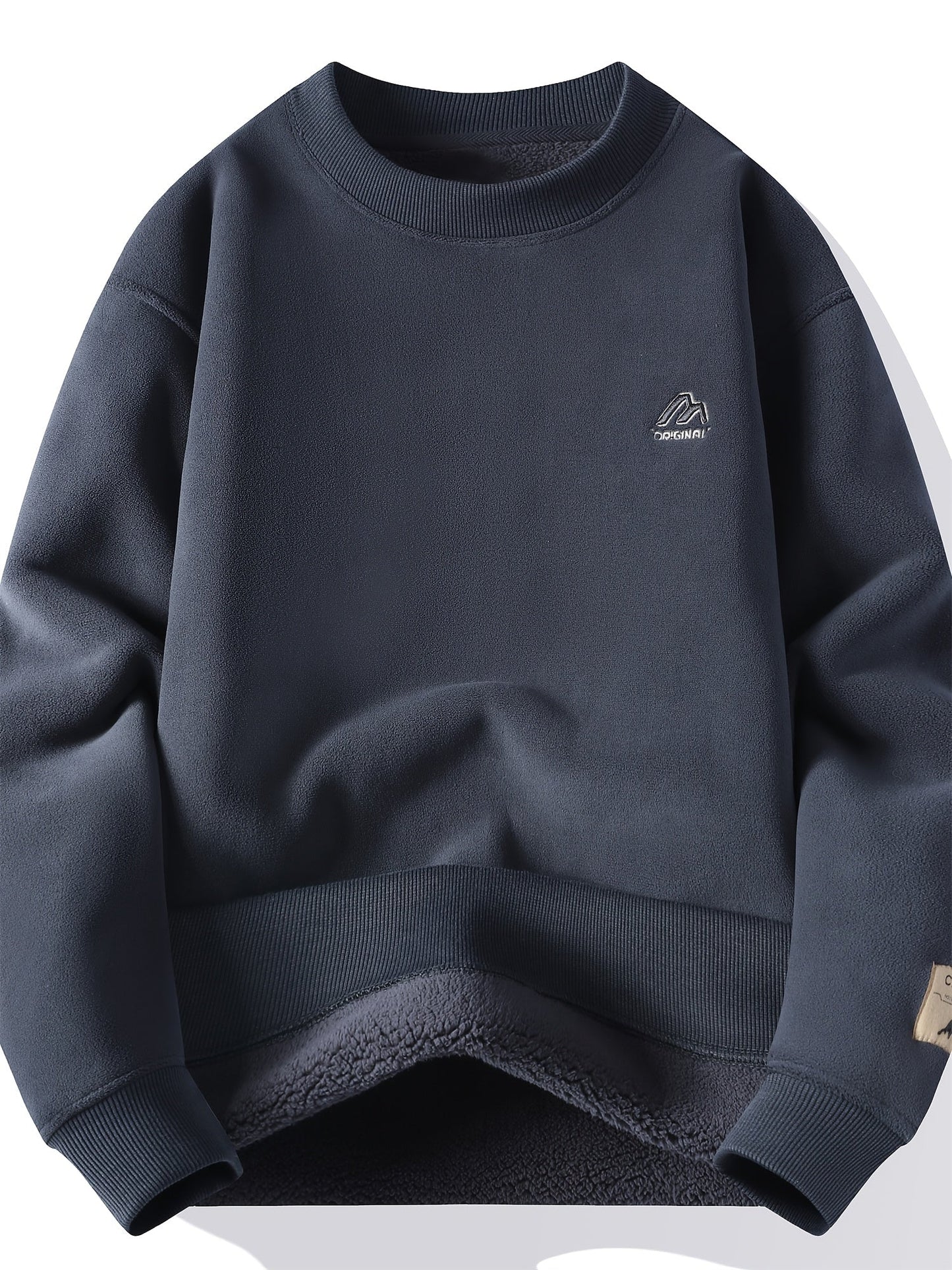 Unisex Winter Sweatshirt gefüttert Rundhalsausschnitt Pullover