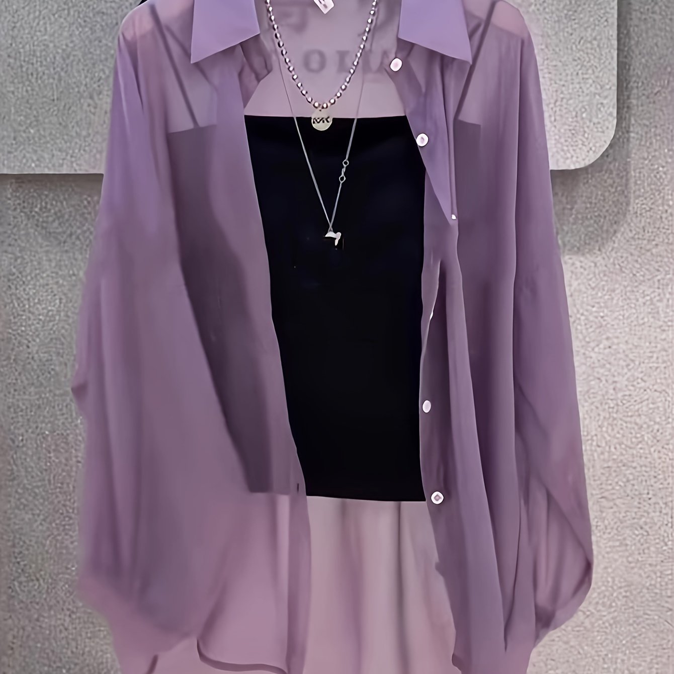 Damen Elegantes Zweiteiler-Set mit Transparenter Bluse und Bandeau Top – Modisches Layering für Alltag und Ausgehen