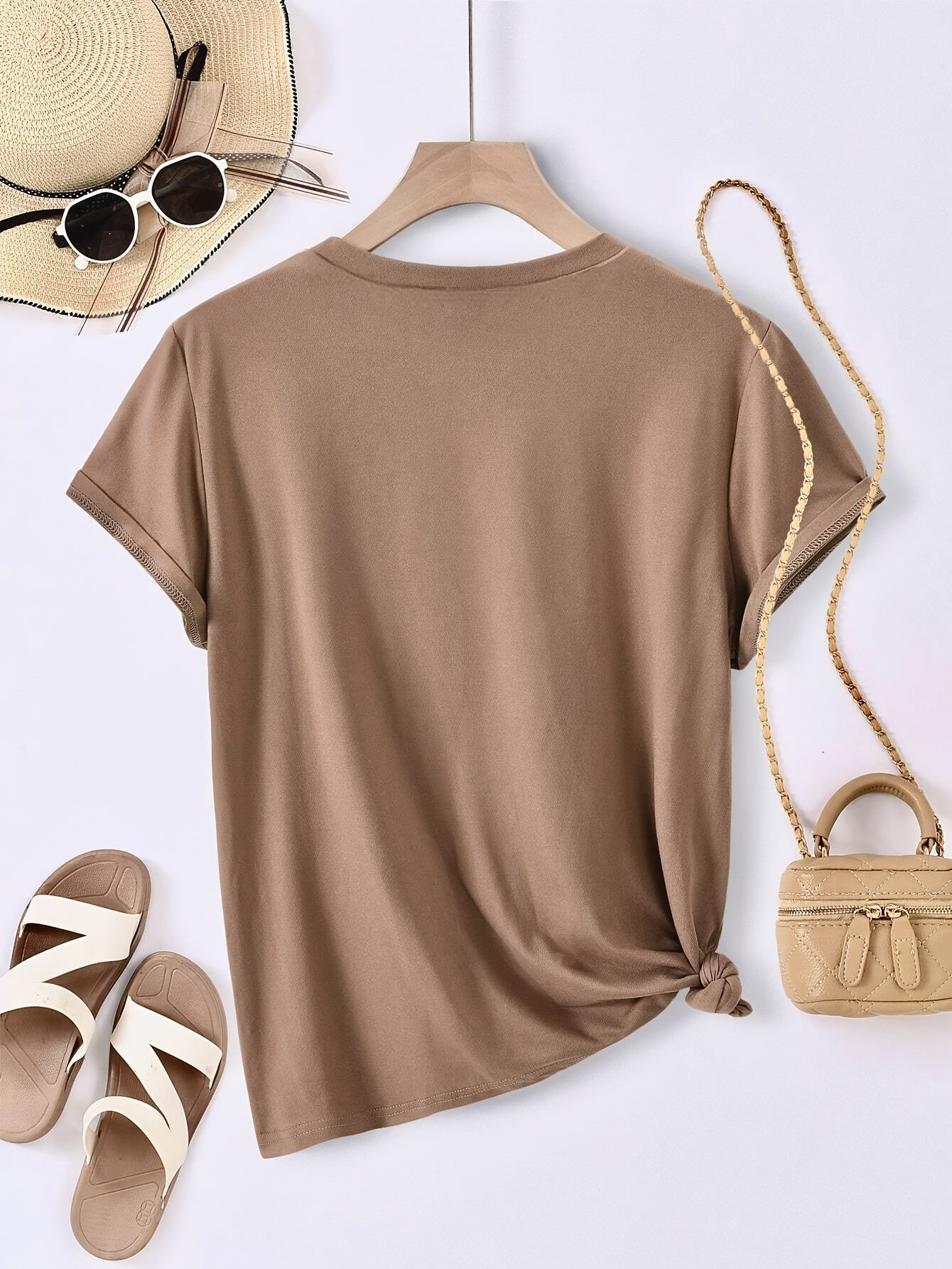 Damen T-Shirt mit Motiv und Spruch "Smile every day" – Lässiger Freizeit-Look