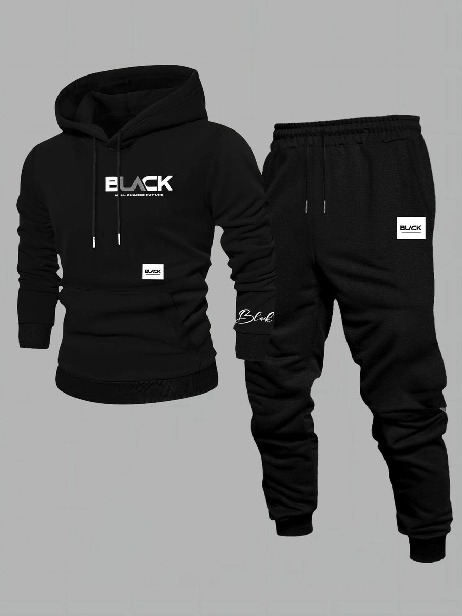 Unisex Trainingsanzug Set mit Kapuzenpullover und Jogginghose in verschiedenen Farben