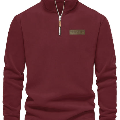 Herren Quarter-Zip Pullover – Moderner Freizeitstil mit Stehkragen und dezentem Logo