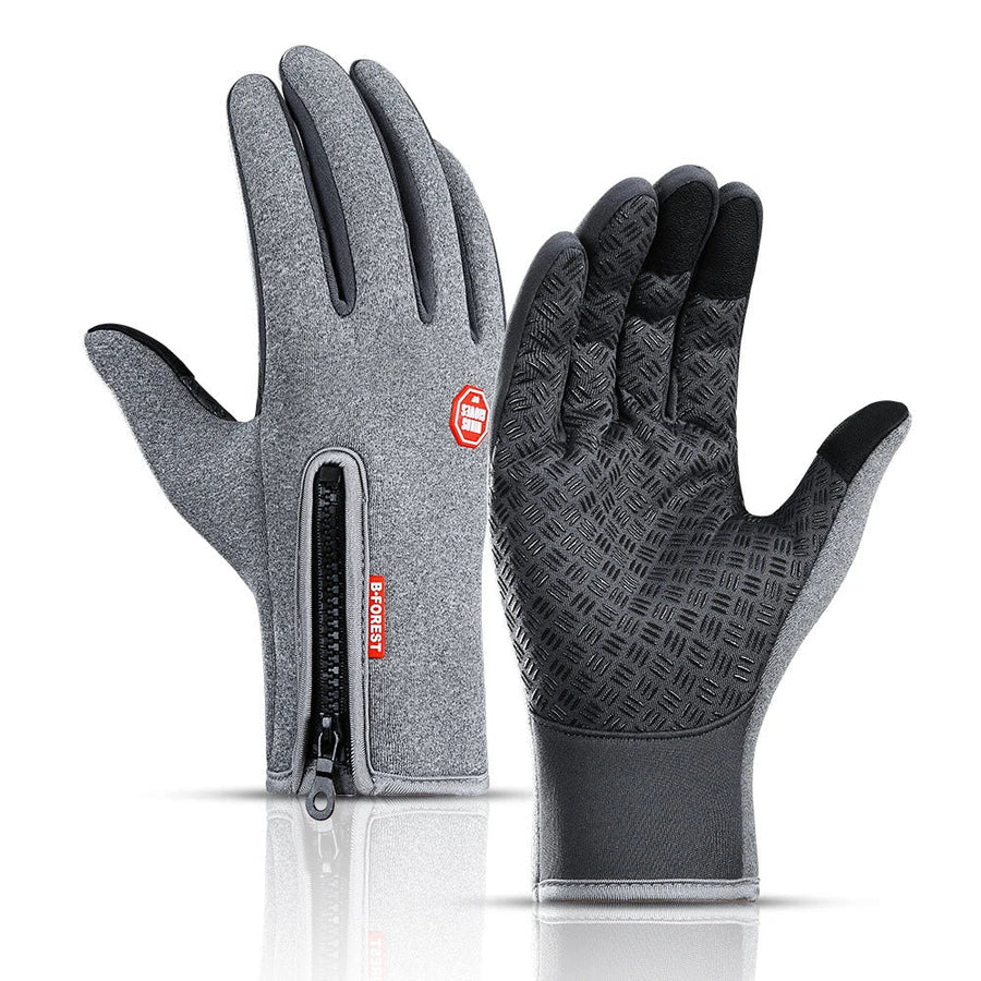 Unisex-outdoorhandschoenen met ritssluiting, touchscreen-compatibel, met goede grip