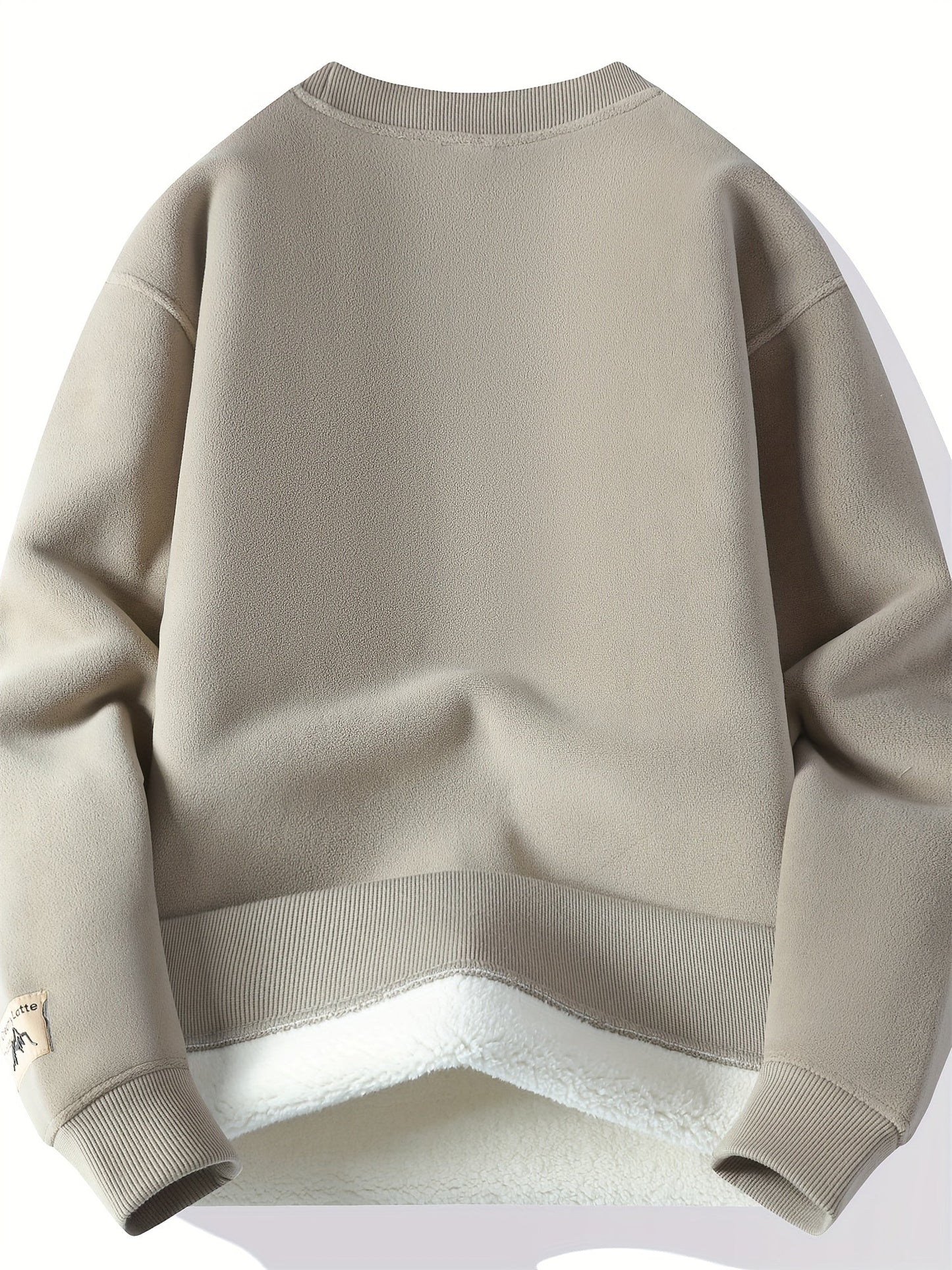 Unisex Winter Sweatshirt gefüttert Rundhalsausschnitt Pullover