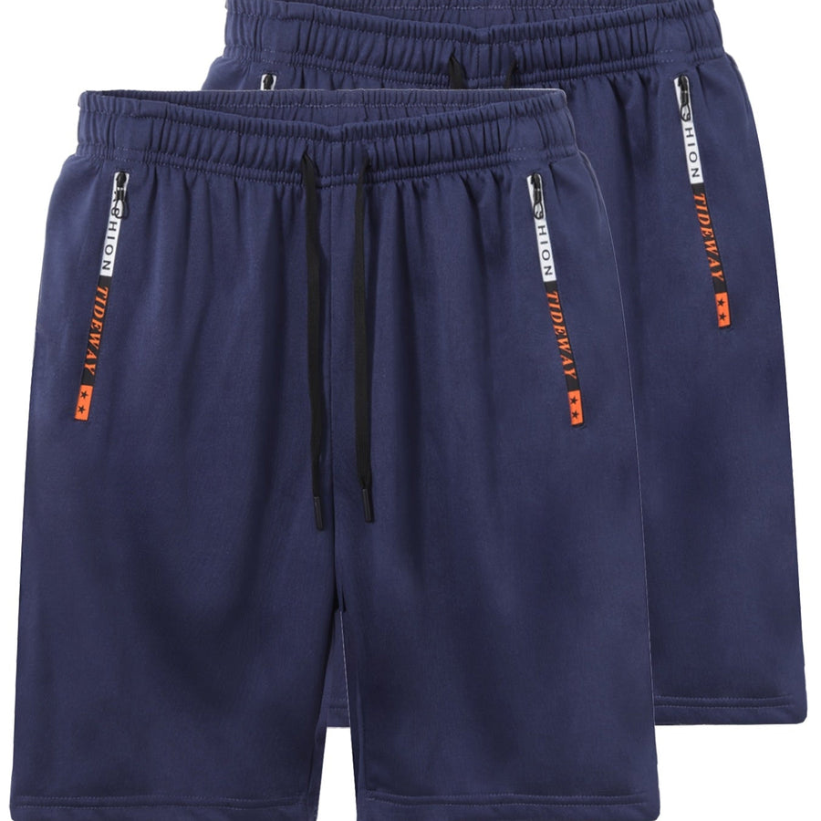 Herren Trainingsshorts 2er-Pack – Sportliche Fitness- und Freizeit-Shorts mit Reißverschlusstaschen