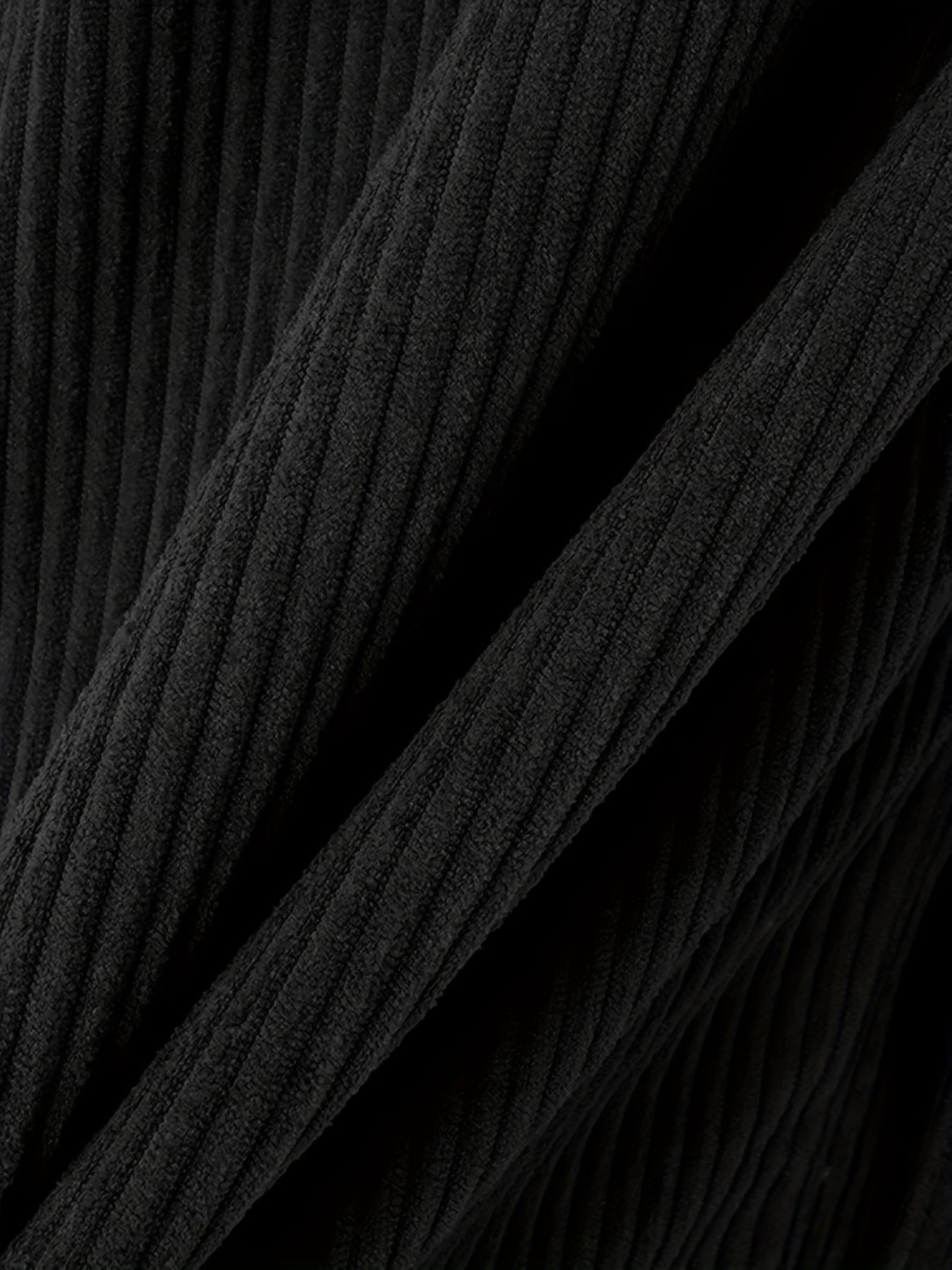 Herren Strickjacke Offen Gerippt Schwarz Lässiger Cardigan